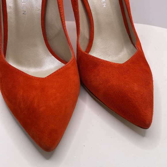 Karen Millen Orange Suede Heels - Picture 2 of 11